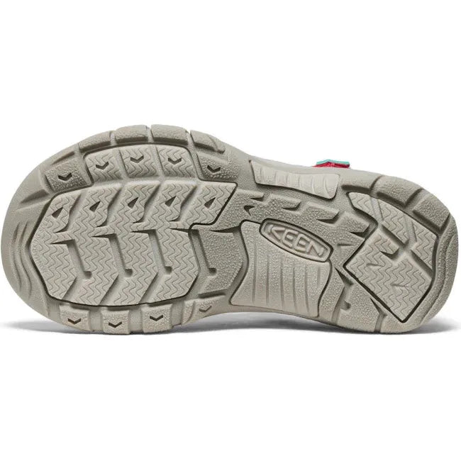 Sole of KEEN Youth Kids&#39; Newport H2 Closed Toe Sandal in Raspberry Giggle Pink