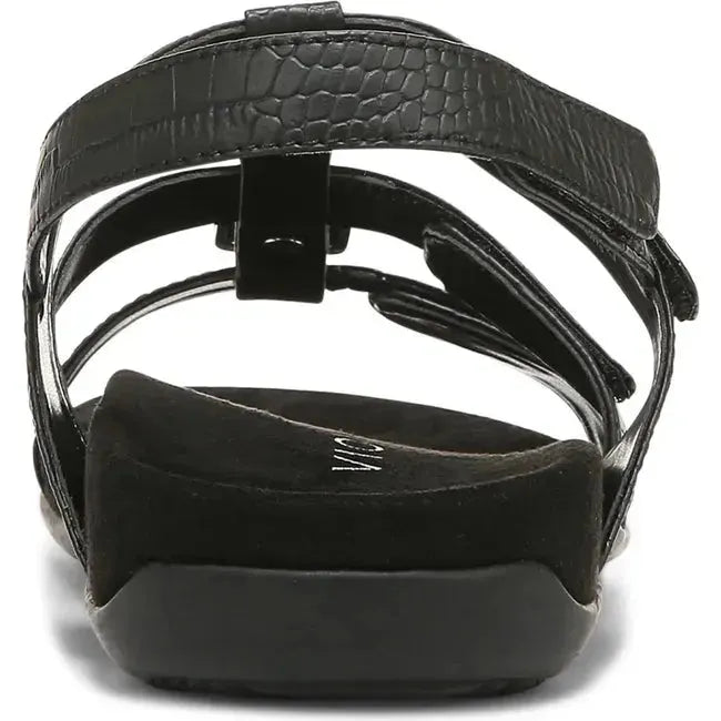 Vionic Women's Rest Amber Sandal Black Crocodile 44AMBERBLKCRO