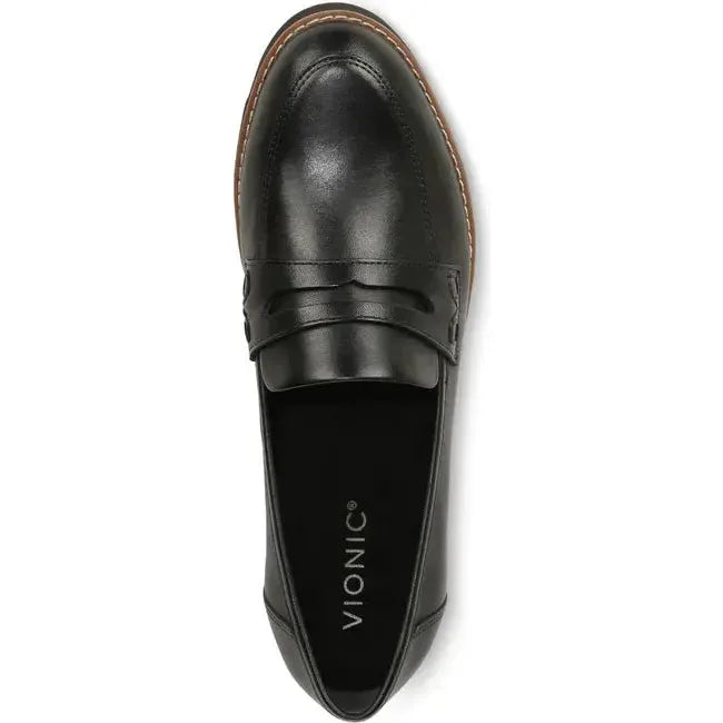 Vionic Women's Cheryl II Loafer Black Leather  I7819L001