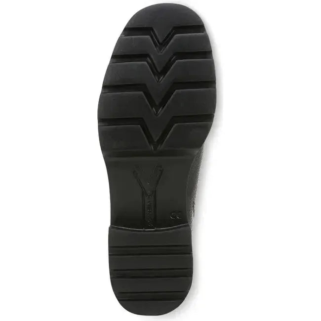 Sole of Women's Vionic Fairfax Mule in all black with a block heel