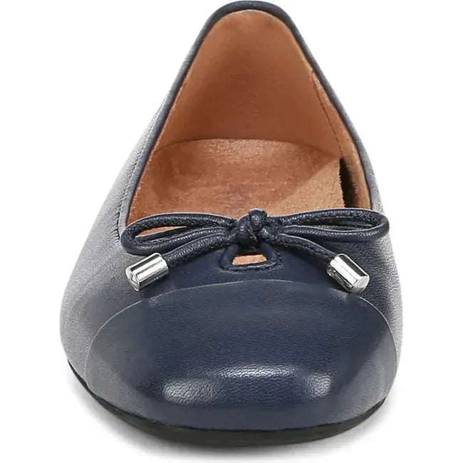 Vionic Women's Flara Ballet Flat Navy Leather I8667L1400