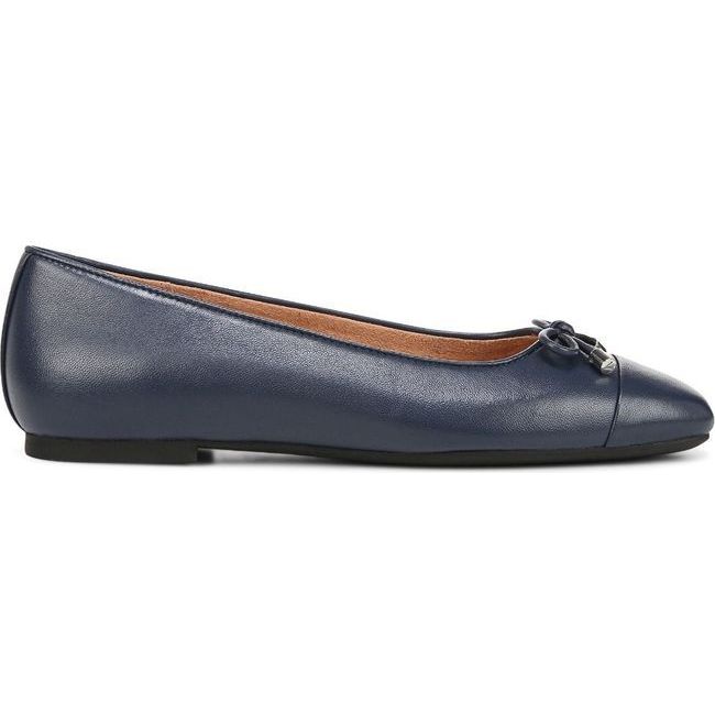 Vionic Women's Flara Ballet Flat Navy Leather I8667L1400