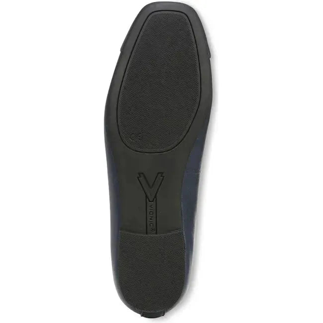 Vionic Women's Flara Ballet Flat Navy Leather I8667L1400