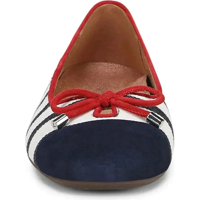 Vionic Women's Klara Ballet Flat Navy White Suede I8667F1403