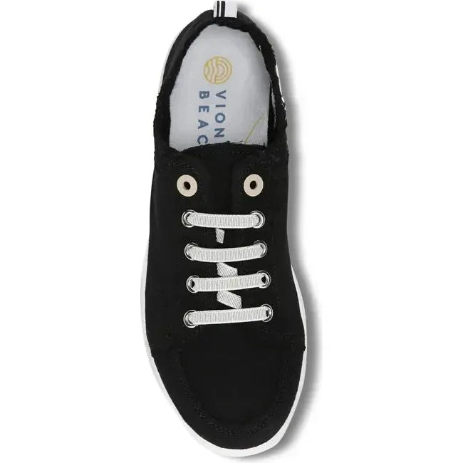 Vionic Women's Beach Pismo Sneaker Black Canvas 10011625001