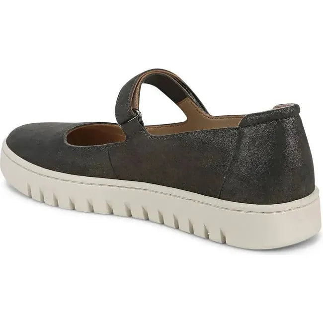 Vionic Women's Uptown Mary Jane Shoe Charcoal Shimmer Leather J2229L3020