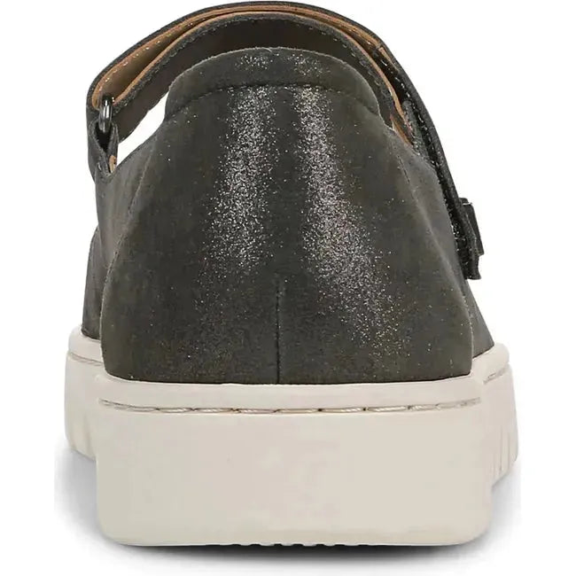 Vionic Women's Uptown Mary Jane Shoe Charcoal Shimmer Leather J2229L3020