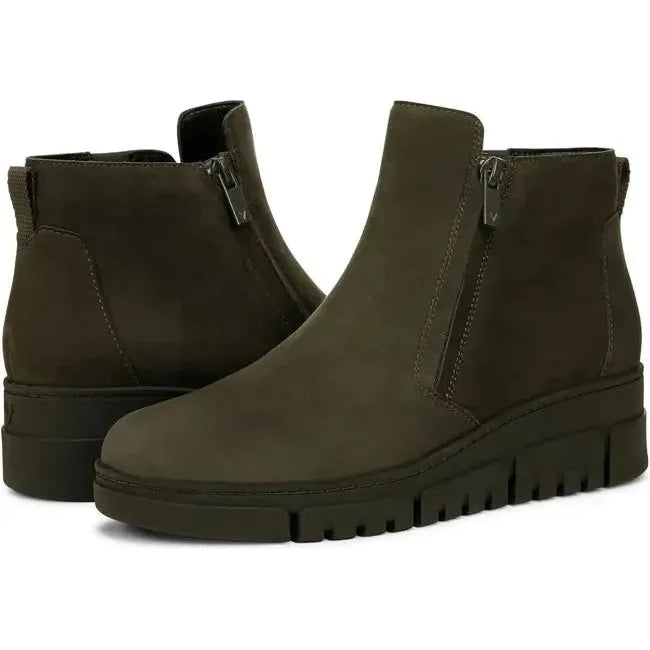 Vionic Women's Uptown Sur Waterproof Ankle Boot Dark Khaki Nubuck J0718L4300