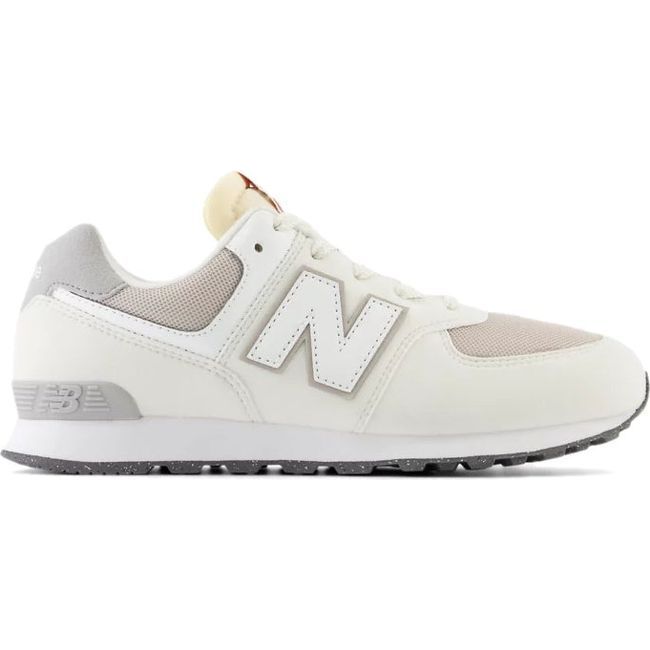 New Balance Kids' 574 Lifestyle Shoe White/Beige GC574RCD
