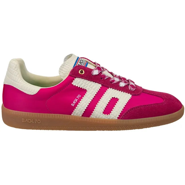 Lateral side of Back 70 Ghost women’s retro fashion street sneaker in cherry red