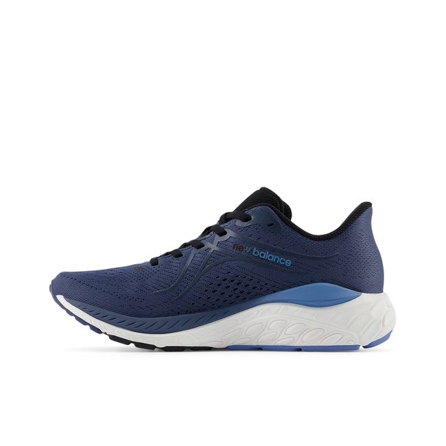 New Balance Kids' Fresh Foam X 860v13 running shoe in vintage indigo, medial view.
