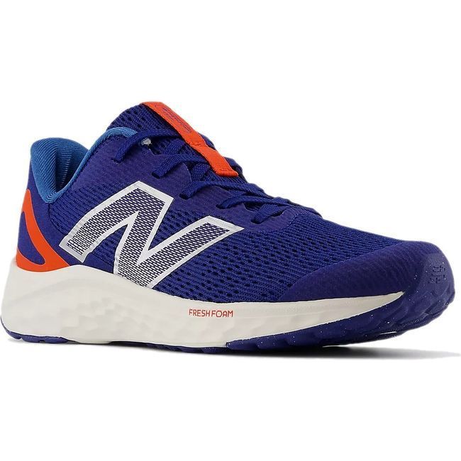 New Balance Kids' Fresh Foam Arishi V4 Running Shoe Inkwell/Neo Flame/Silver Metallic GPARIYN4