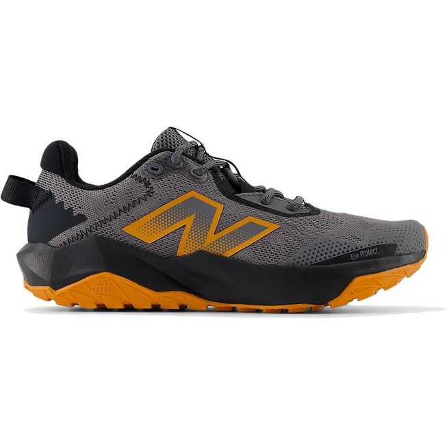 Lateral side of New Balance Big Kids' DynaSoft Nitrel V6 Trail Running Shoe in castlerock gray