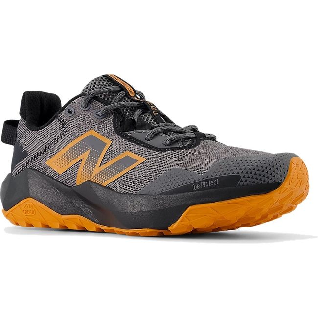 Front of New Balance Big Kids' DynaSoft Nitrel V6 Trail Running Shoe in castlerock gray