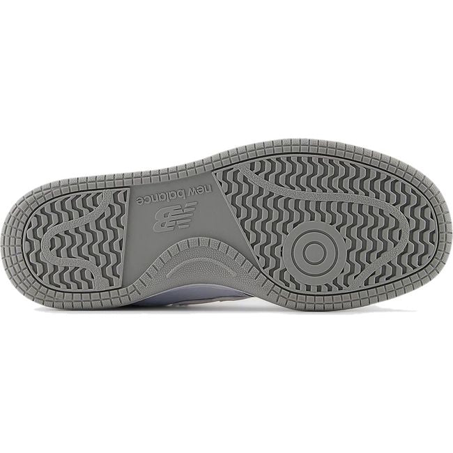 Gray sole of New Balance Big Kids' 480 Lifestyle Shoe in pink and white