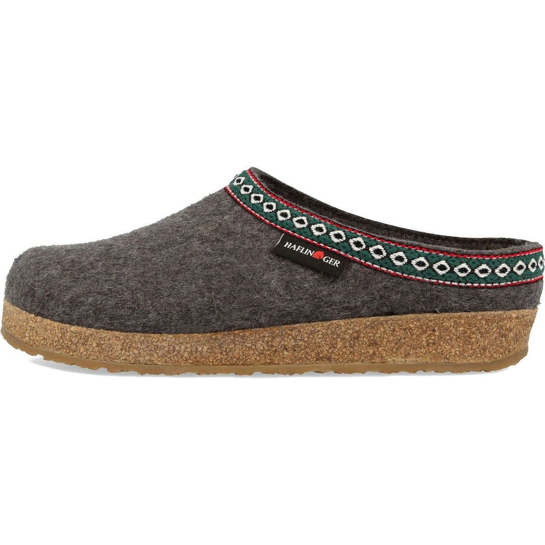 Inside view of Haflinger Unisex GZ Clog in Grey