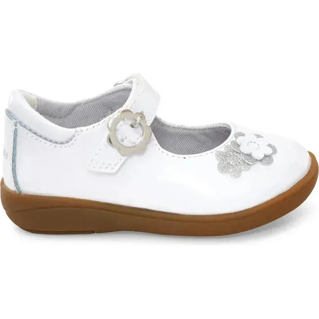 Stride Rite Kids' Holly Mary Jane Shoe White Patent CG019603
