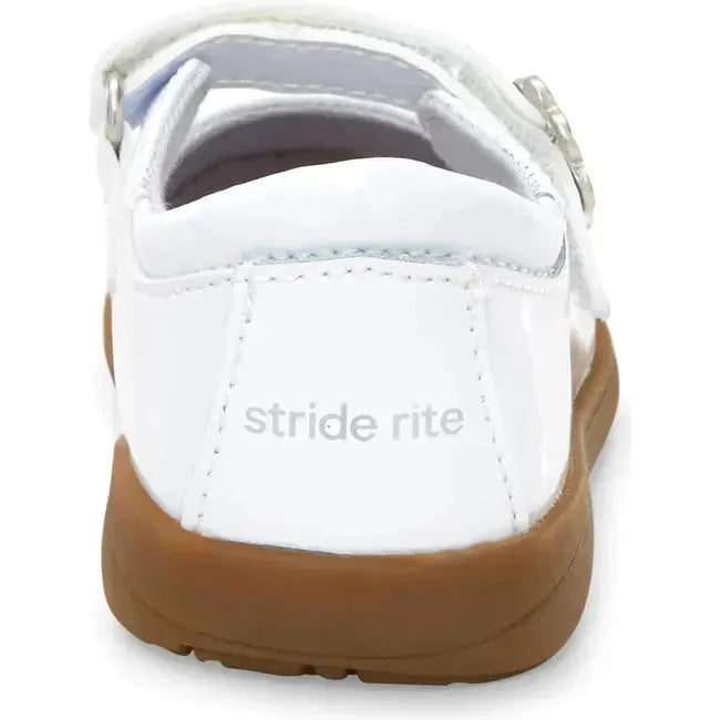 Stride Rite Kids' Holly Mary Jane Shoe White Patent CG019603