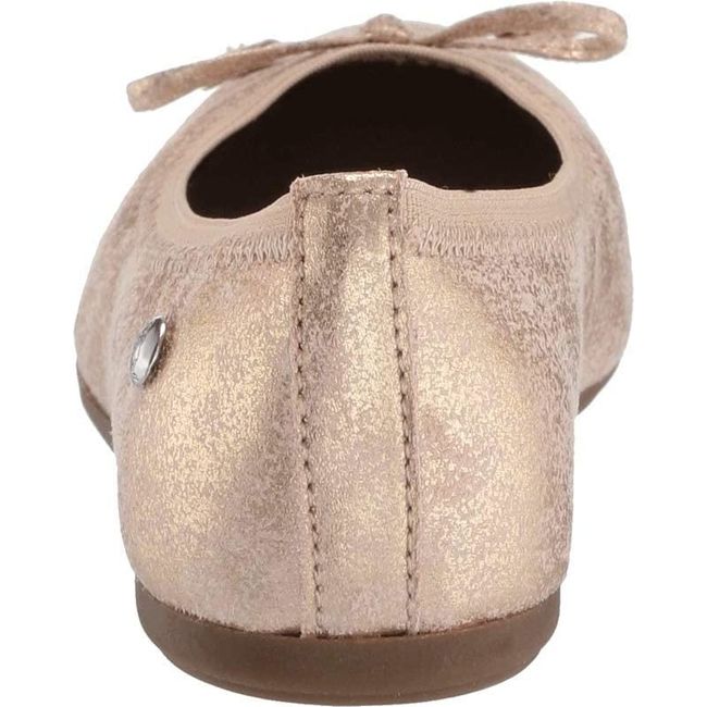 Heel of Kids Hush Puppies Josie Flat in Rose Gold