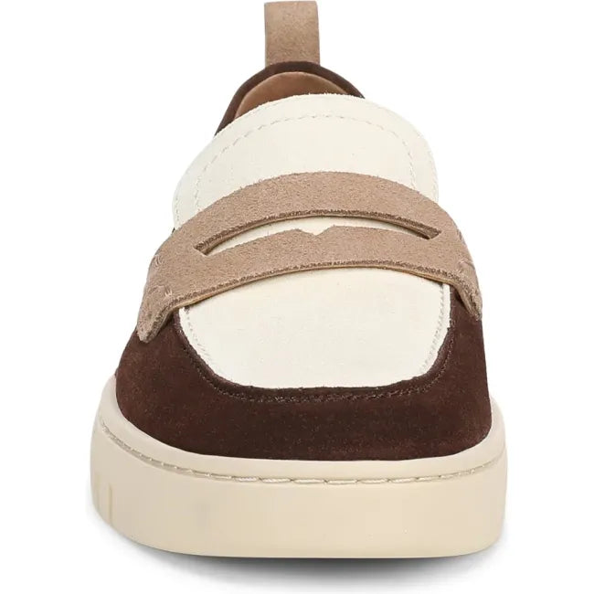 Front of Vionic Women's Uptown Loafer in Swiss Chocolate Suede