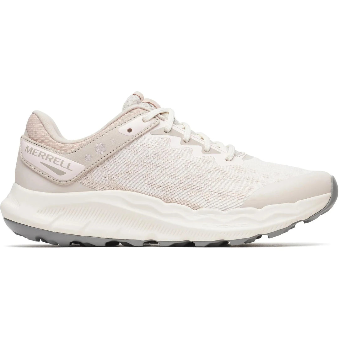Side of Merrell Women's Antora 4 Allure Trail Running Shoe in Chalk/Rosa