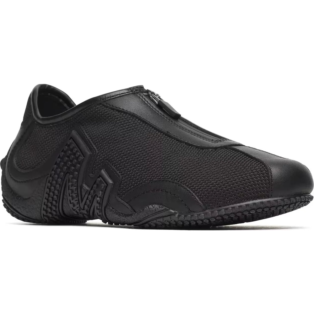 Angle of Merrell Women's Relay Fly Zip Sneaker in Black