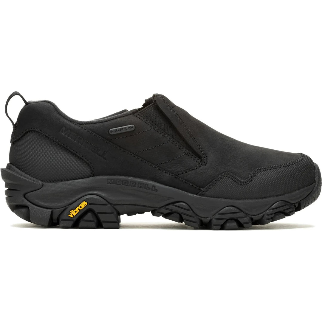 Side of Merrell Women's Coldpack 3 Thermo Moc Waterproof Winter Shoe in Black
