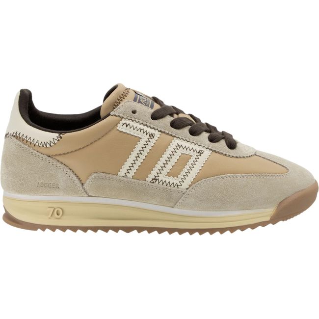 Lateral side of Back 70 Jogger Z women’s retro fashion sneaker in beige milk coffee