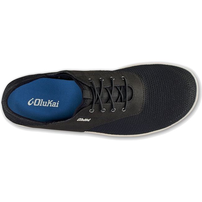 Top down view of Men's Olukai Nohea Moku Sneaker in Onyx Onyx Black