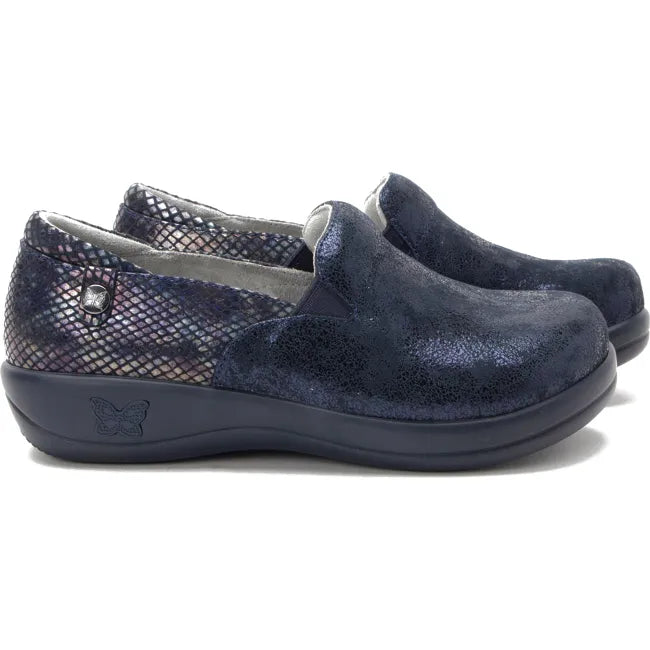 Alegria Women's Keli Shoe in Glimmer Navy, side view