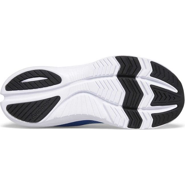 Sole of Kids Saucony Shoes Axon in Bluelight Grape upper colors and a white sole