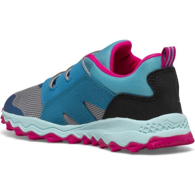 Saucony Kids&#39; Peregrine 12 BOA Sneaker Turq/Pink SK166097