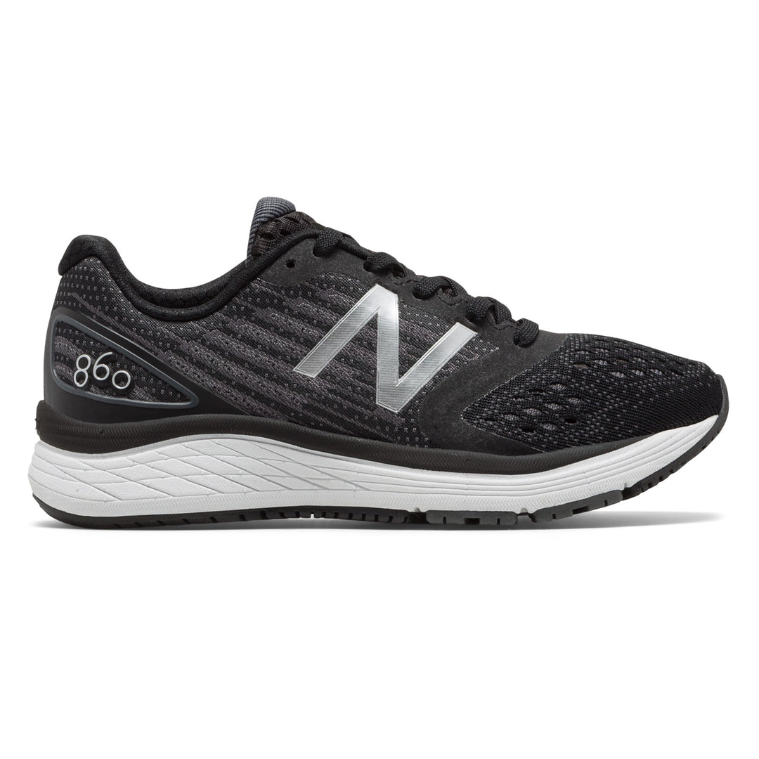 New Balance Kids' Fresh Foam X 860 Running Shoe (Little Kid/Youth) in Black, outside view