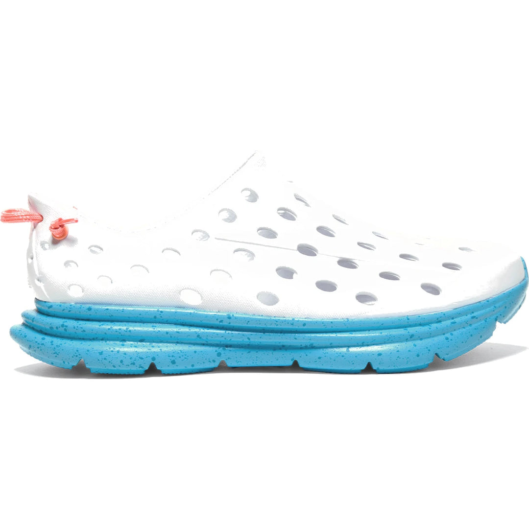 Kane Unisex Revive Recovery Shoe in White/Pacific Speckle