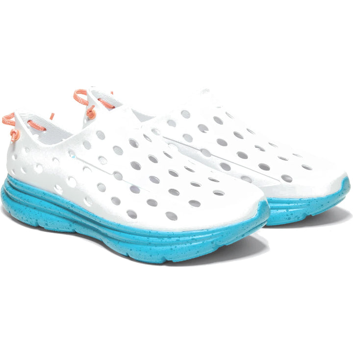 Pair of Kane Unisex Revive Recovery Shoes in White/Pacific Speckle
