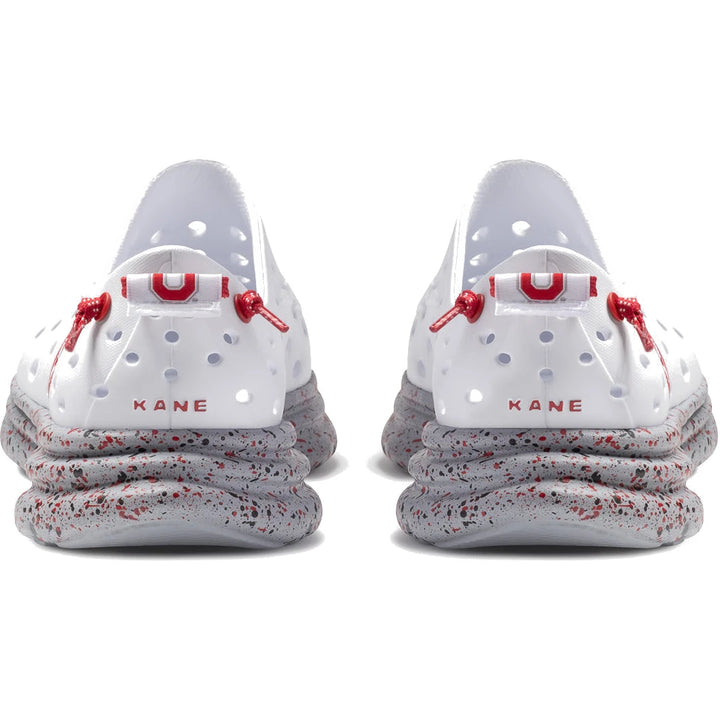 Heel of Kane Unisex Revive Recovery Shoes in Ohio State White/Gray Speckle