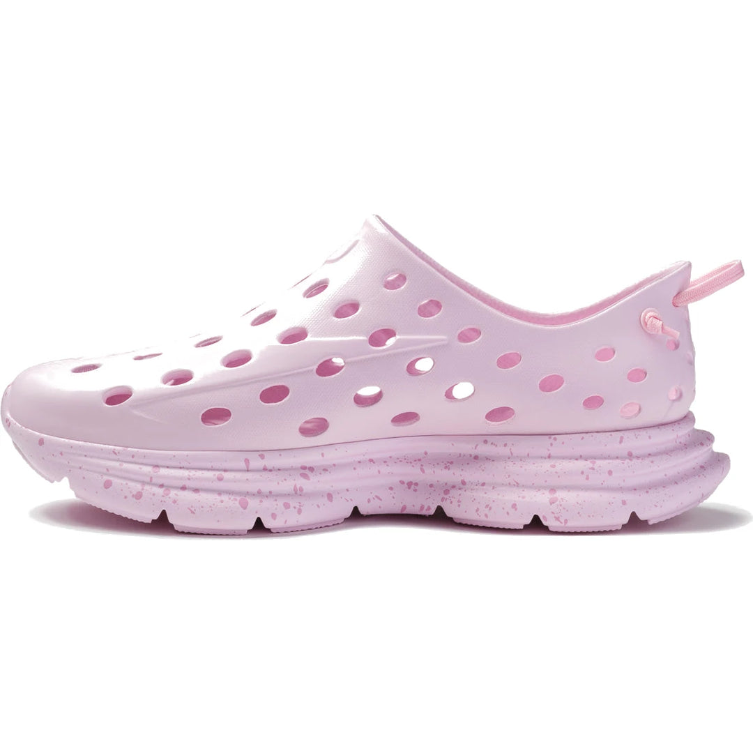 Medial side of Kane Unisex Revive Recovery Shoe in Bubblegum/Pink Speckle