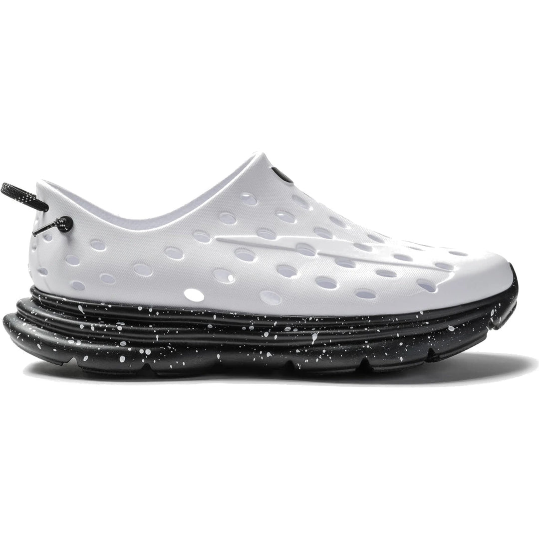 Kane Unisex Revive Recovery Shoe in White/Black Speckle