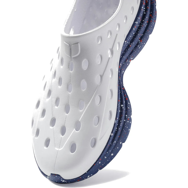 Close-up of Kane Unisex Revive Recovery Shoe in Stars &amp; Stripes