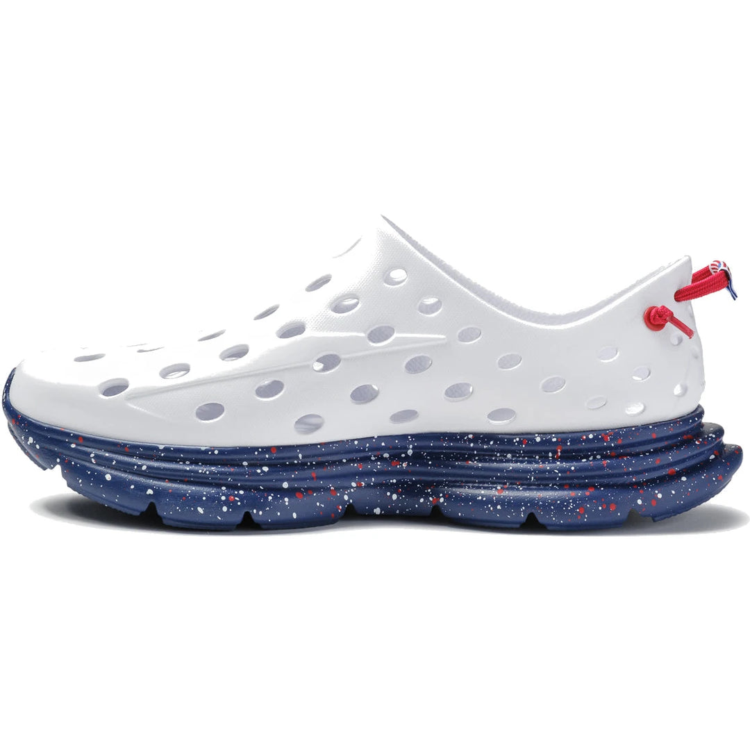 Medial side of Kane Unisex Revive Recovery Shoe in Stars &amp; Stripes