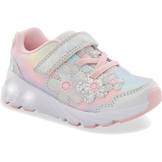 Stride Rite Kids' Lighted Glimmer 2.0 Sneaker Rainbow CG037302