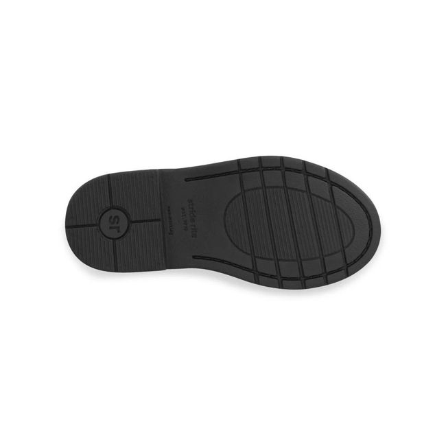 Sole of Toddler Stride Rite Carolyn Ankle Bootie in black