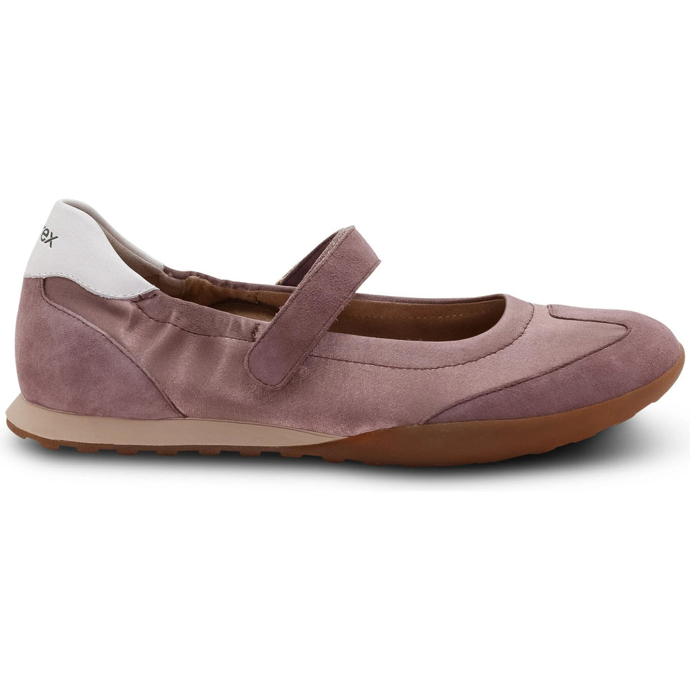 Lateral side of Women's Aetrex Haley Mary Jane in Mauve
