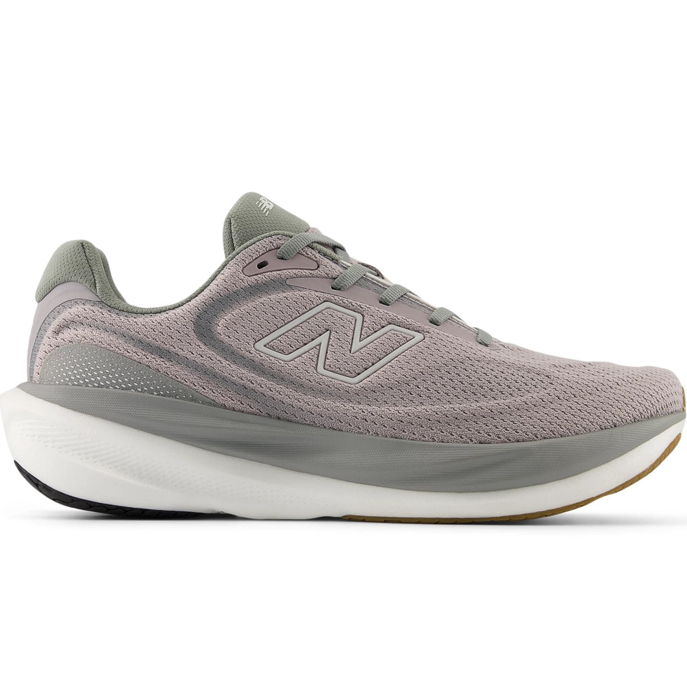 Side of New Balance Men's 1080 v15 Running Shoe in Truffle Salt
