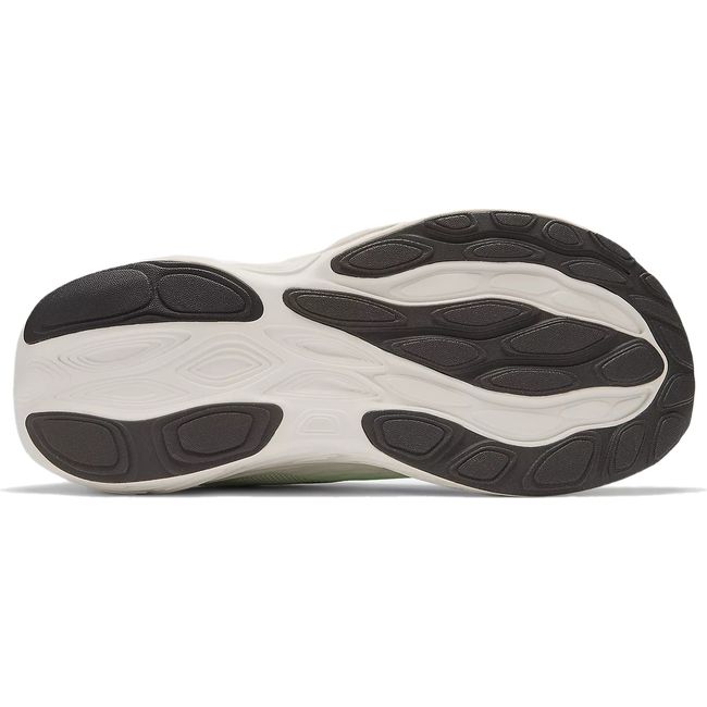 Sole of Men&#39;s New Balance Fresh Foam X 1080 V14 Running Shoe in Electric Jade white and green