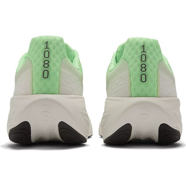Heels of Men&#39;s New Balance Fresh Foam X 1080 V14 Running Shoes in Electric Jade white and green