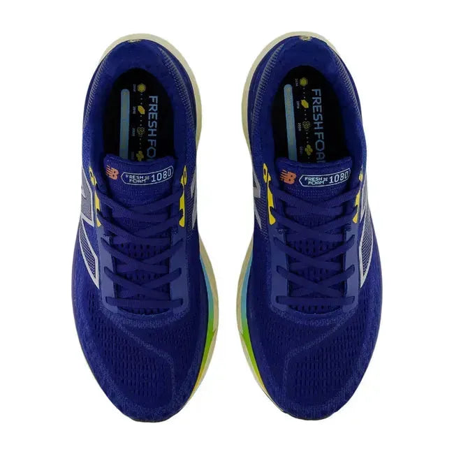 New Balance Men&#39;s Fresh Foam X 1080 V14 Running Shoe Inkwell/Silver Metallic/Ginger Lemon M1080N14