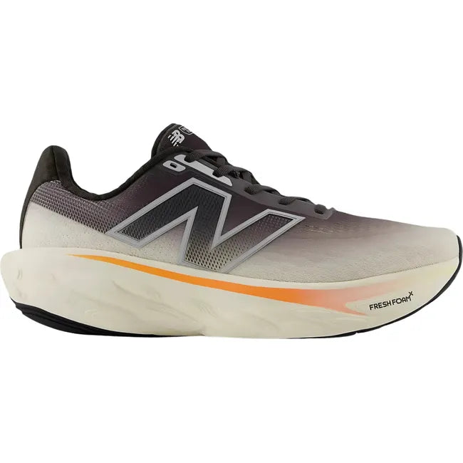 Lateral side of New Balance Men's Fresh Foam X 1080v13 Running Shoe in black and orange