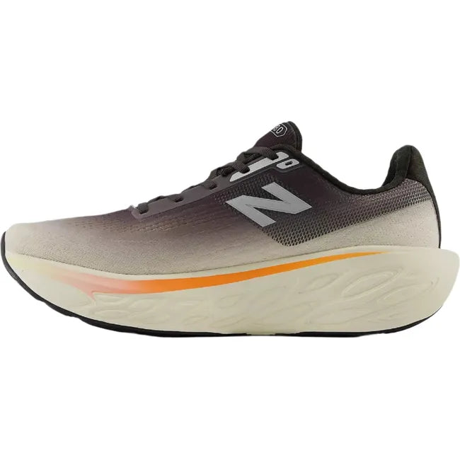 Medial side of New Balance Men's Fresh Foam X 1080v13 Running Shoe in black and orange