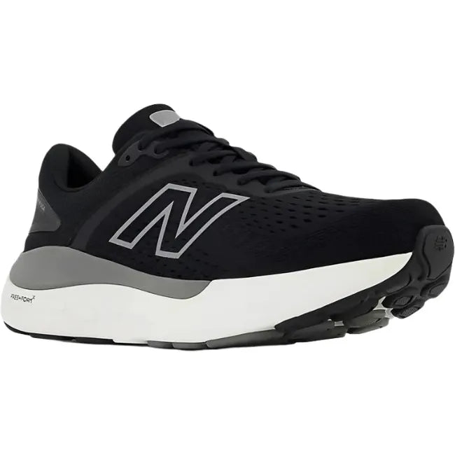 Front angled view of New Balance Men's 1540 V4 Walking Shoe in black